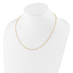 14K Polished Fancy Link Necklace