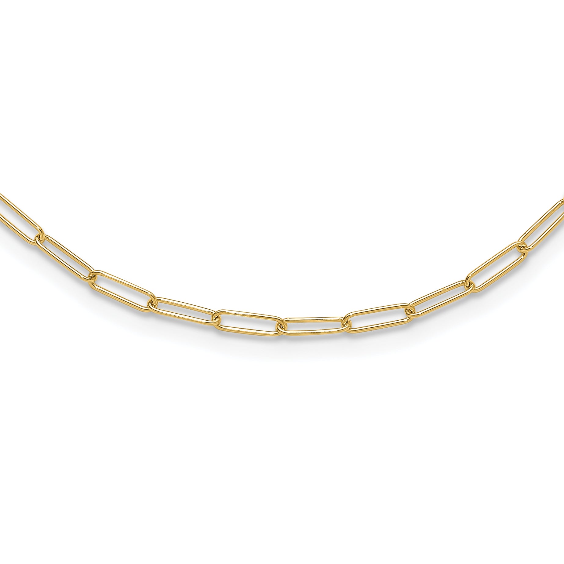 14K Polished Fancy Link Necklace