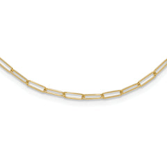 14K Polished Fancy Link Necklace