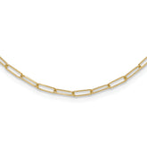 14K Polished Fancy Link Necklace