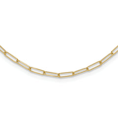 14K Polished Fancy Link Necklace