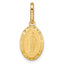 14k Polished and Matte Oval Miraculous Medal