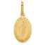 14k Polished and Matte Oval Miraculous Medal