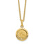 14k Polished and Matte Coin Necklace
