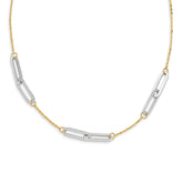 14k Two-tone Polished w/1in ext. Necklace