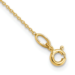 14K Polished with 2in. ext. Necklace