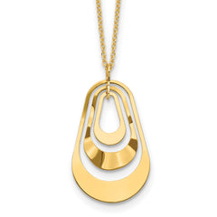 14K Polished with 2in. ext. Necklace