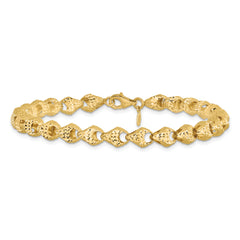 14K Diamond-cut Fancy Link Bracelet