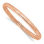 14K with Rose Gold Plating Polished Stretch Bracelet