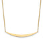 14K Polished Curved Bar with 2in. ext. Necklace