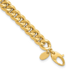 14K Polished Fancy Beveled Curb Bracelet