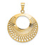 14K Polished Hollow Fancy Pendant