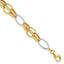 14K Two-tone Polished Fancy Link Bracelet