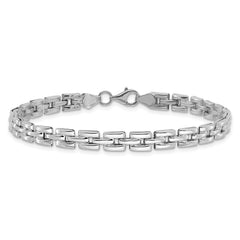 14K White Gold Polished Fancy Link Bracelet