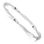 14K White Gold Polished and Brushed Twisted Hinged Bangle