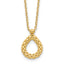 Teardrop Necklace in 14K Yellow Gold, Textured, 16.5 Inch - Sophia Jewelers