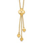 Y-Drop Necklace in 14K Yellow Gold, Brushed & Polished, 16.5 Inch - Sophia Jewelers