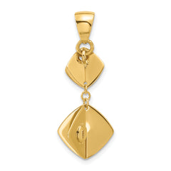 14K Polished Fancy Dangle Pendant