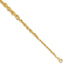 14k Polished and D/C Fancy Link Graduated 7.5in Bracelet