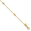 14k Polished D/C 9in Plus 1in ext. Anklet