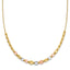 Tri-Color Square Bead Necklace in 14K Tri-Color Gold, 16 Inch - Sophia Jewelers