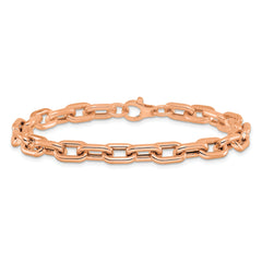 14K Rose Gold Polished Fancy Link Bracelet