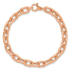 14K Rose Gold Polished Fancy Link Bracelet