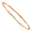 14K Rose Gold Polished Twisted Slip-on Bangle