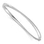 Twisted Bangle Bracelet in 14K White Gold, 4mm Hinged - Sophia Jewelers