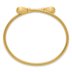 14K Polished and Brushed Bypass Cuff Bangle