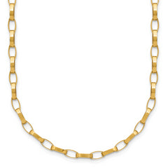14K Polished Fancy Link with .5in ext. Necklace