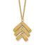14K Polished and Textured Fancy with 2in ext. Necklace
