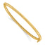 14K Polished and Textured Hinged Bangle