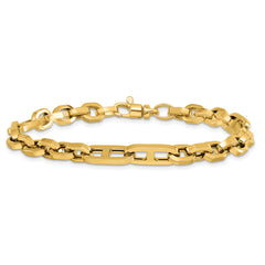 14K Polished Fancy Link Bracelet