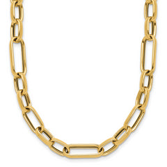 14K Polished Fancy Link Necklace