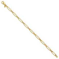 14K Polished/Textured Fancy Link Bracelet