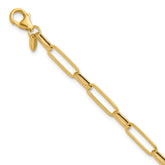 14K Polished/Textured Fancy Link Bracelet