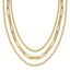 14K Polished 3-strand Fancy Link Necklace