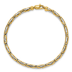 14K Two-Tone Polished Fancy Link Bracelet