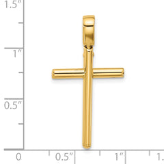 14K Polished Cross Pendant
