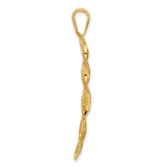 Leslie's' 14K Polished and Satin Circles Pendant