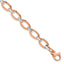 14K White and Rose Gold Polished w/.5in ext. Bracelet