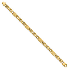 14K Polished with Design Fancy Link Men's Bracelet