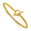 Bangle Bracelet in 14K Yellow Gold with Toggle Clasp, 2.5mm - Sophia Jewelers