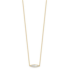 14K Polished Mother of Pearl w/1in ext. Necklace