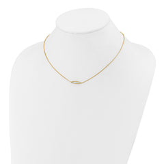 14K Polished Mother of Pearl w/1in ext. Necklace