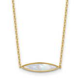 14K Polished Mother of Pearl w/1in ext. Necklace