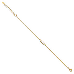 14K Polished Mother of Pearl w/1in ext. Bracelet