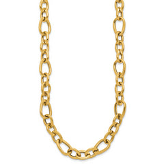 14K Polished Fancy Link Necklace