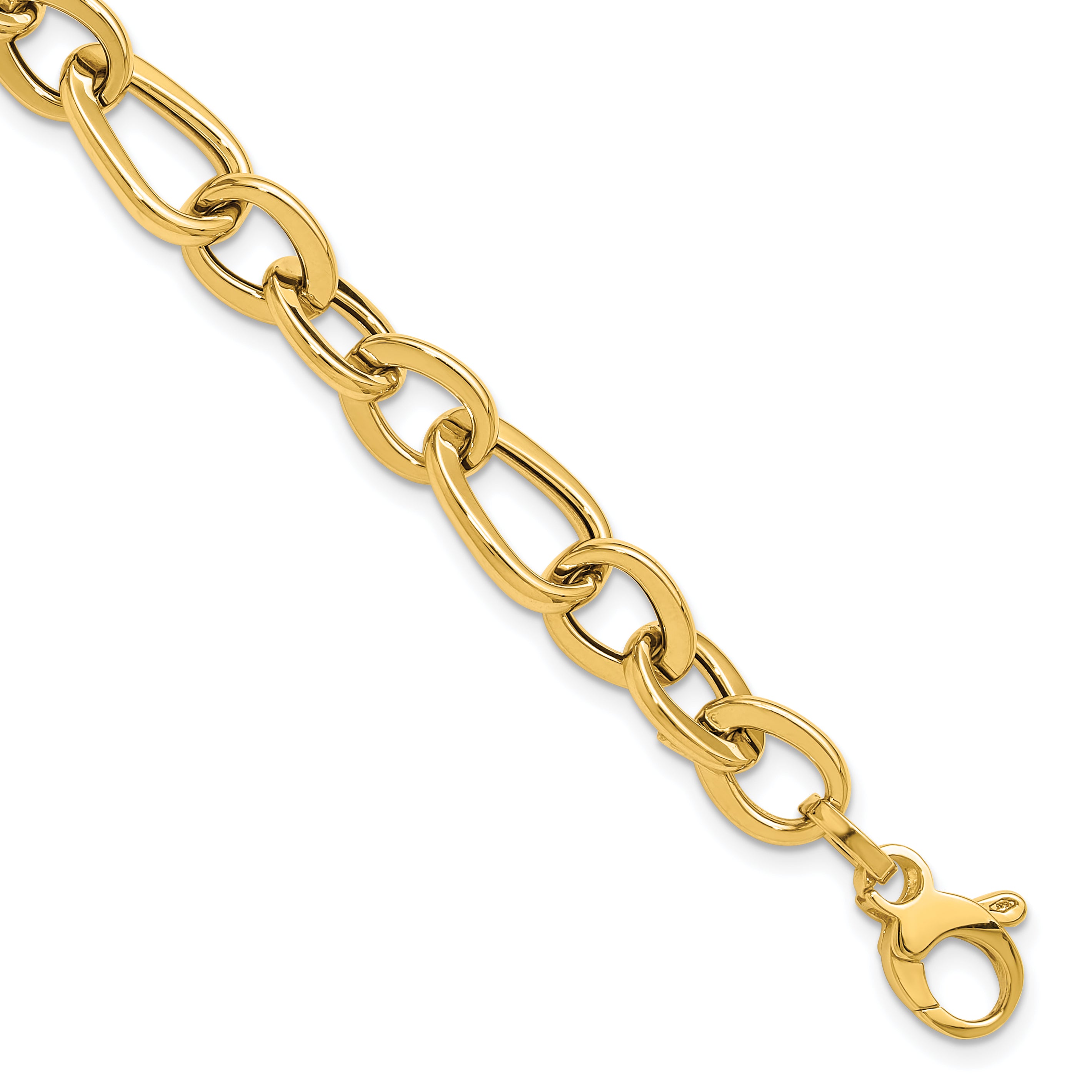 14K Polished Fancy Link Bracelet